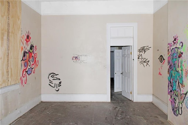 empty room featuring concrete floors