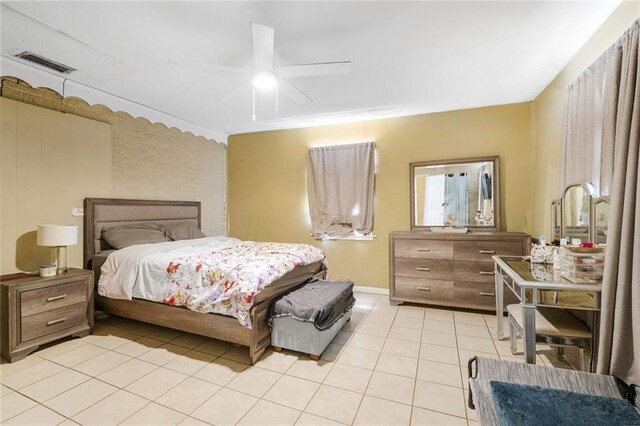 1208 Maine Ave, Kenner, LA 70062 - bedroom with light tile patterned floors, baseboards, and a ceiling fan