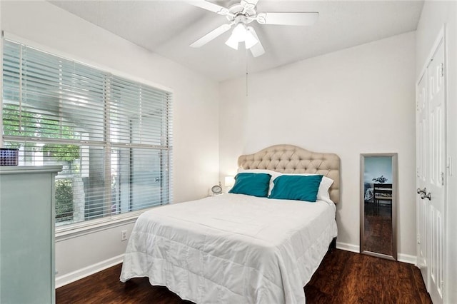 350 Emerald Forest Blvd Unit 9102, Covington, LA 70433 - bedroom featuring baseboards, a ceiling fan, wood finished floors, and a closet