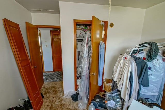 interior space featuring carpet flooring