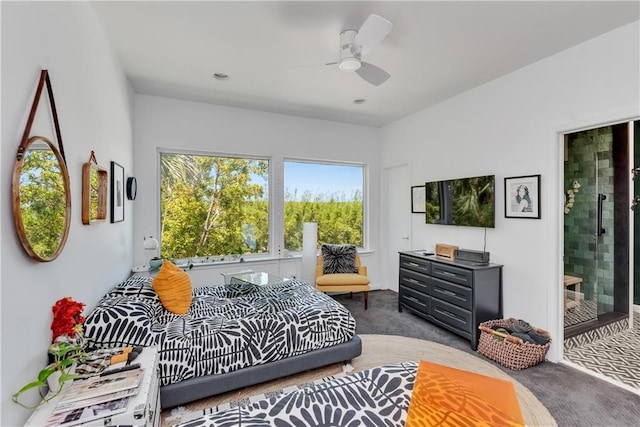 4809 Neyrey Dr, Metairie, LA 70002 - carpeted bedroom featuring a ceiling fan