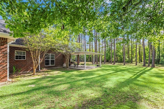 view of yard featuring a patio area