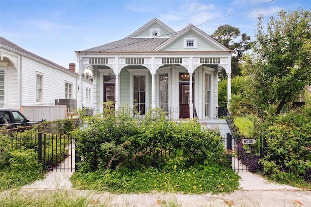 2642-4444 Lepage St, New Orleans, LA 70119 - view of front facade with a porch and a gate