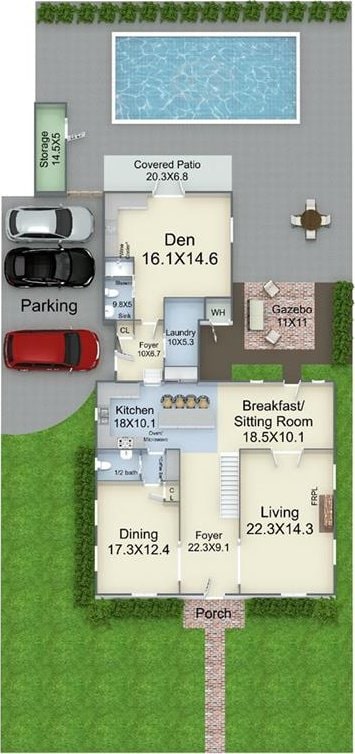 3439 Octavia St, New Orleans, LA 70125 - property floor plan