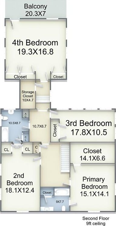3439 Octavia St, New Orleans, LA 70125 - floor plan / room layout