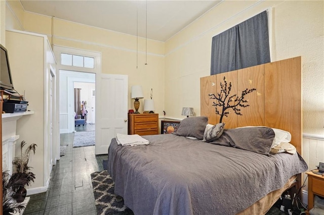 bedroom with baseboards