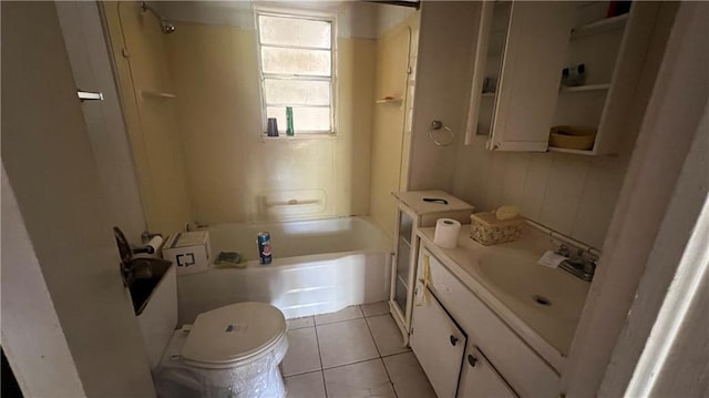 39202 Pine St, Pearl River, LA 70452 - full bathroom featuring tile patterned flooring, toilet, vanity, and shower / tub combination