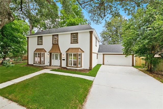 3810 Tall Pines Dr, New Orleans, LA 70131 - view of side of property featuring french doors, a yard, and stucco siding