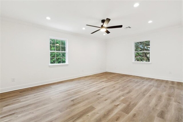 3810 Tall Pines Dr, New Orleans, LA 70131 - empty room featuring ceiling fan, wood finished floors, and baseboards