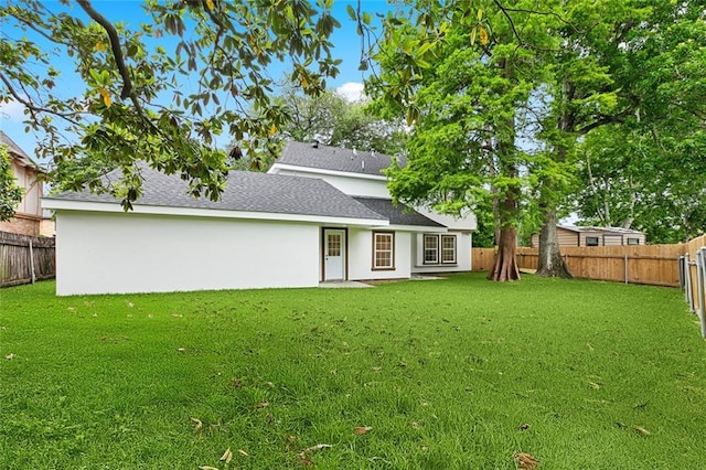 3810 Tall Pines Dr, New Orleans, LA 70131 - rear view of house featuring roof with shingles and stucco siding