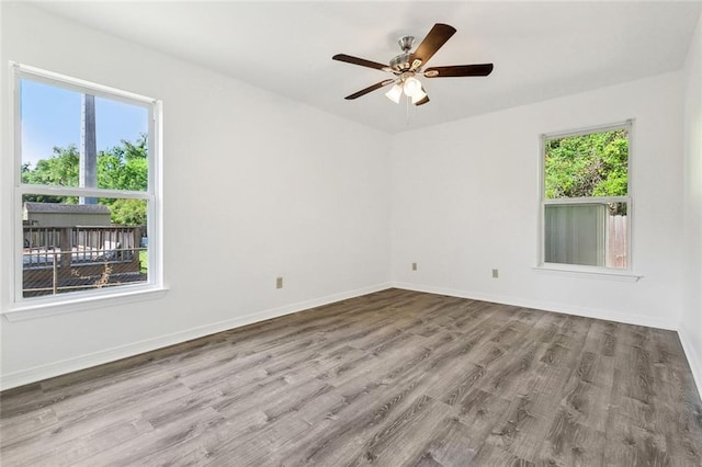 131 Hickory St, Reserve, LA 70084 - spare room with wood finished floors, baseboards, and ceiling fan