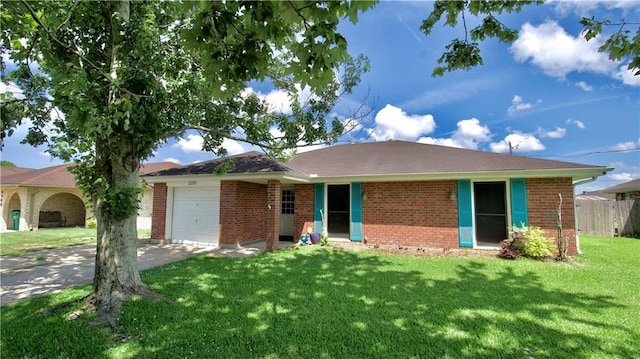 3209 Jennifer Ct, Marrero, LA 70072 - single story home with a garage, driveway, and brick siding