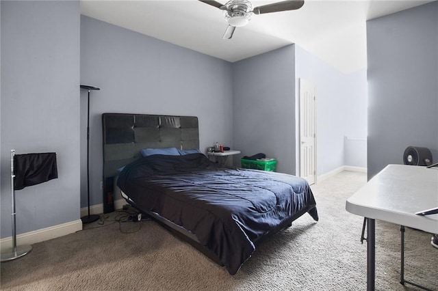 4540 Barataria Blvd, Marrero, LA 70072 - bedroom featuring carpet floors, baseboards, and ceiling fan
