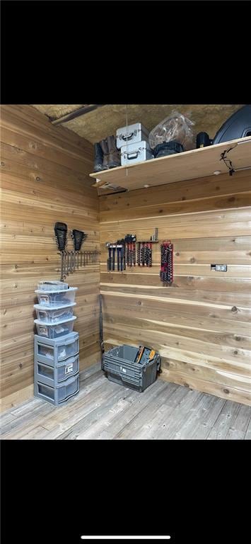 view of storage area