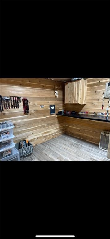 interior space with wood finished floors