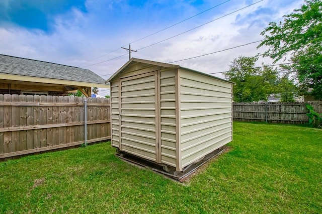 3760 W Louisiana State Dr, Kenner, LA 70065 - view of shed featuring a fenced backyard