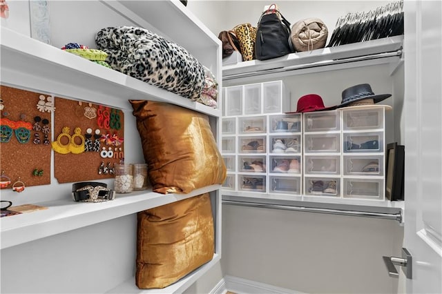 view of storage area