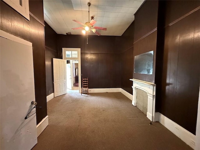 520002 Magazine St, New Orleans, LA 70115 - empty room featuring carpet flooring and ceiling fan