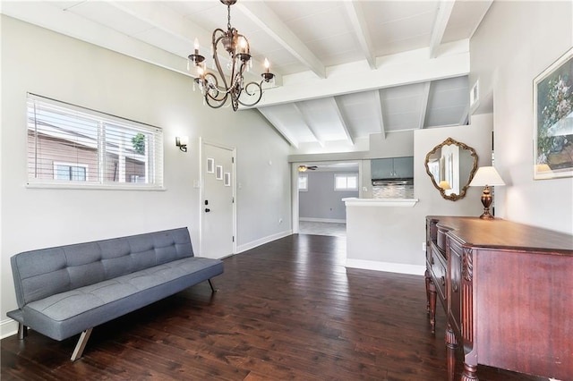 8123 Dalton St, Metairie, LA 70003 - foyer featuring a chandelier, dark wood finished floors, and plenty of natural light