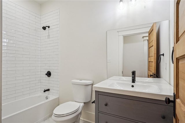 720 Moss St, New Orleans, LA 70119 - bathroom with toilet, vanity, and shower / washtub combination