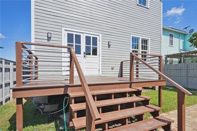 720 Moss St, New Orleans, LA 70119 - wooden terrace with stairs