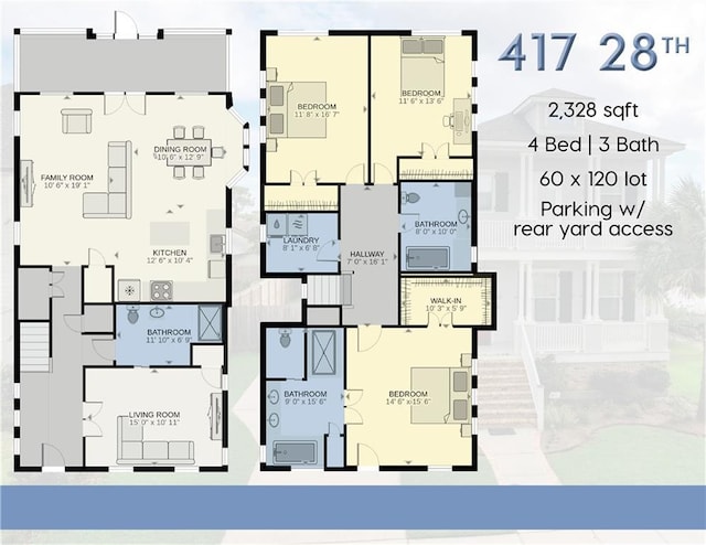 417 28th St, New Orleans, LA 70124 - room layout