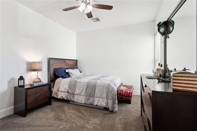 544 Belle Pointe Loop, Madisonville, LA 70447 - carpeted bedroom with baseboards, a ceiling fan, and visible vents