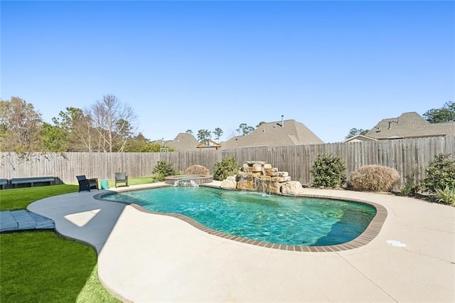 544 Belle Pointe Loop, Madisonville, LA 70447 - view of pool with a fenced backyard, a patio area, and a pool with connected hot tub