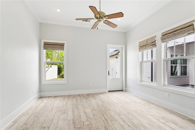 640 Bocage Ct N, Covington, LA 70433 - empty room featuring healthy amount of natural light, wood finished floors, baseboards, crown molding, and recessed lighting