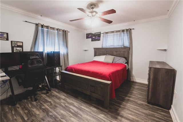 5613 W Esplanade Ave, Metairie, LA 70003 - bedroom with baseboards, wood finished floors, and ornamental molding