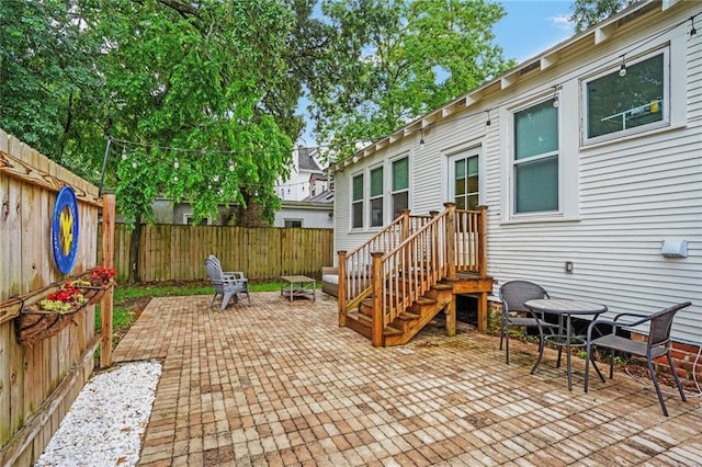 5839 Vicksburg St, New Orleans, LA 70124 - view of patio featuring a fenced backyard
