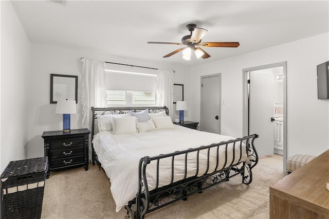 4716 Elmwood Pkwy, Metairie, LA 70003 - bedroom with ensuite bathroom and ceiling fan
