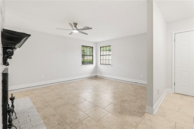 1534 Holiday Pl, New Orleans, LA 70131 - unfurnished living room with baseboards and a ceiling fan