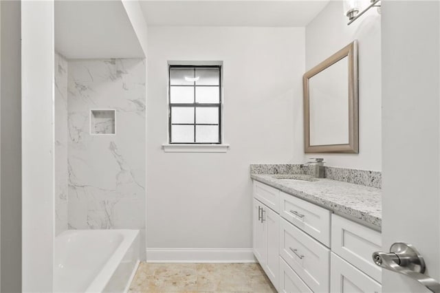 1534 Holiday Pl, New Orleans, LA 70131 - full bath with baseboards, shower / bath combination, and vanity