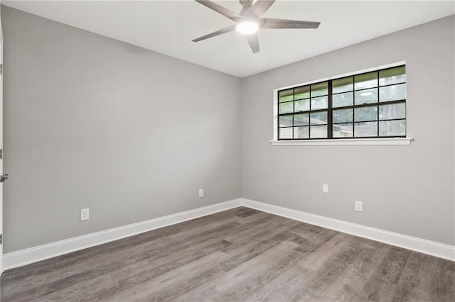 1534 Holiday Pl, New Orleans, LA 70131 - empty room with wood finished floors, baseboards, and ceiling fan