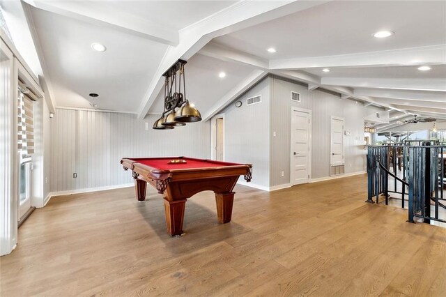 7930 Breakwater Drive 52&53, New Orleans, LA 70124 - game room with baseboards, visible vents, and light wood-type flooring