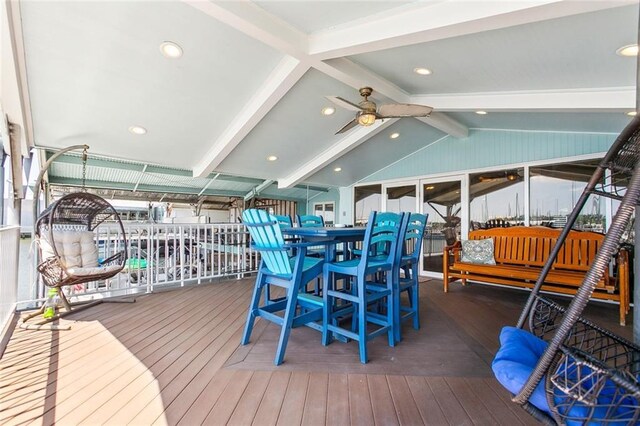 7930 Breakwater Drive 52&53, New Orleans, LA 70124 - interior space with outdoor dining space and ceiling fan