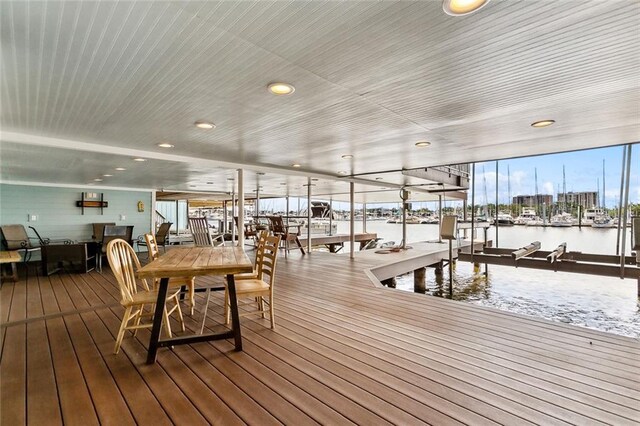 7930 Breakwater Drive 52&53, New Orleans, LA 70124 - view of dock with boat lift and a water view