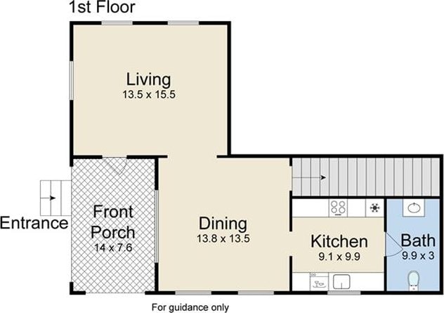 615 Filmore Ave, New Orleans, LA 70124 - view of room layout