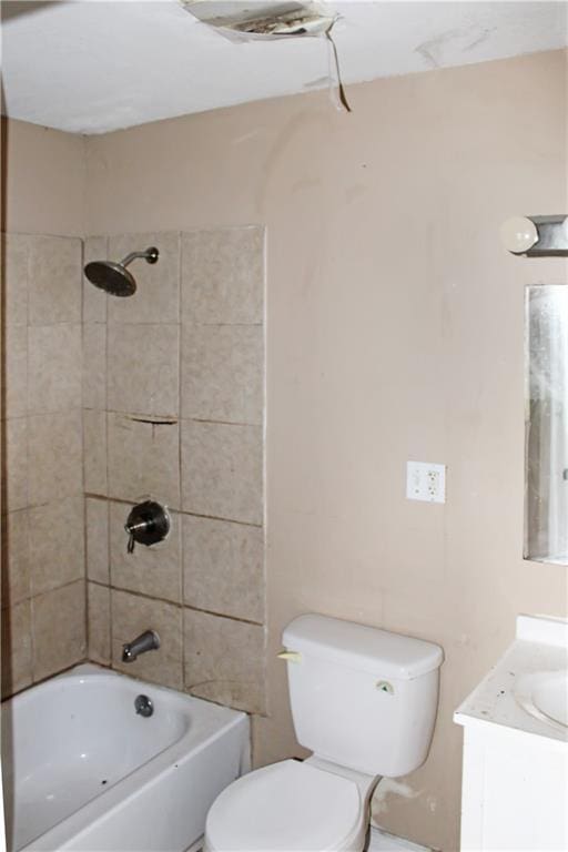264749 Louisa St, New Orleans, LA 70117 - bathroom featuring bathtub / shower combination, vanity, and toilet