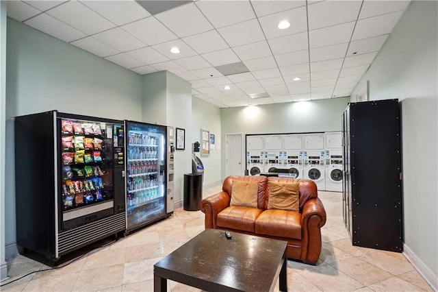 1205 St Charles Ave Unit 714, New Orleans, LA 70130 - building lobby featuring washer and clothes dryer