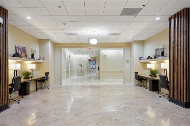 1205 St Charles Ave Unit 714, New Orleans, LA 70130 - interior space featuring baseboards, built in study area, and recessed lighting