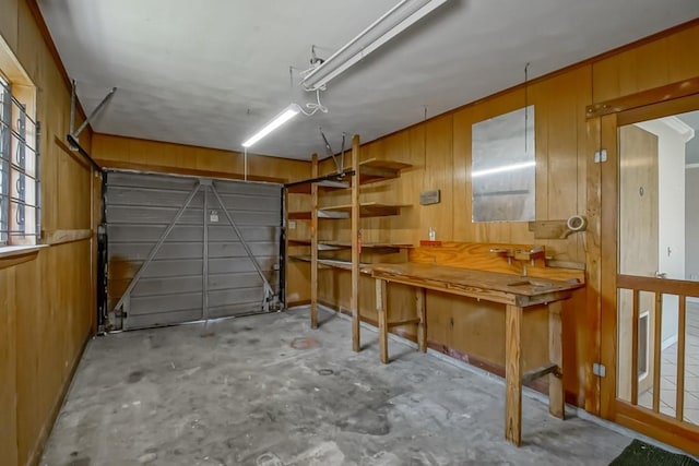 1021 Maplewood Dr, Harvey, LA 70058 - garage with wood walls