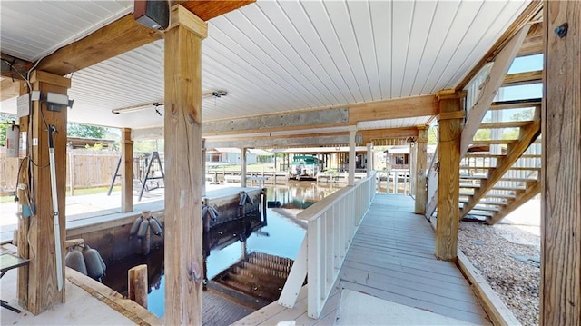 31763 Shelton Dr, Springfield, LA 70462 - view of dock featuring boat lift