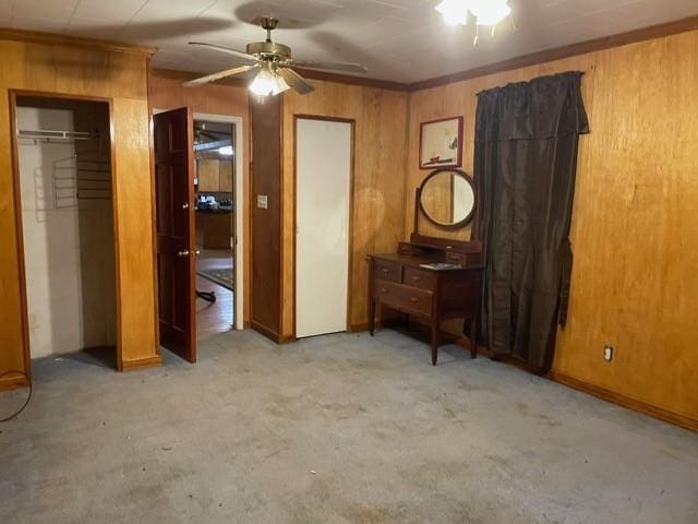 46038 Wooding Ln, Franklinton, LA 70438 - bedroom with wood walls and ceiling fan