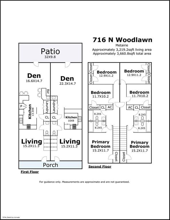 716 N Woodlawn Ave, Metairie, LA 70001 - room layout