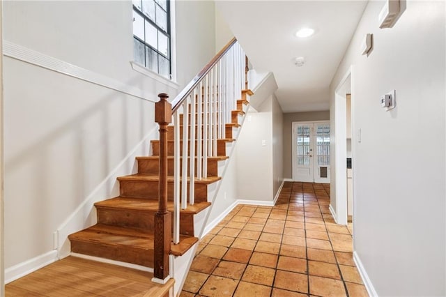4738 Banks St, New Orleans, LA 70119 - foyer featuring stairs, baseboards, and recessed lighting