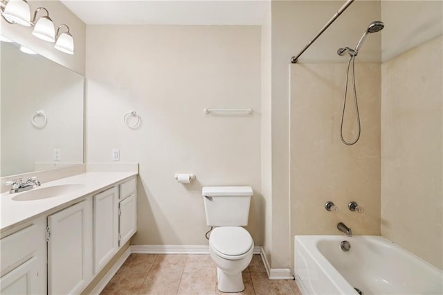 4738 Banks St, New Orleans, LA 70119 - bathroom featuring vanity, tile patterned floors, and shower / bathtub combination