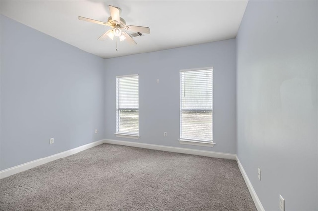 52475 Wilson Rd, Folsom, LA 70437 - carpeted spare room featuring baseboards and ceiling fan