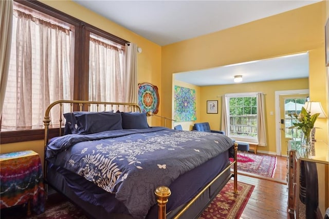 bedroom featuring wood-type flooring